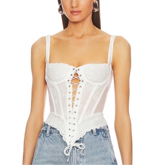 Miaou Tops - NWT Miaou Deville Lace Up Eyelet Corset Top